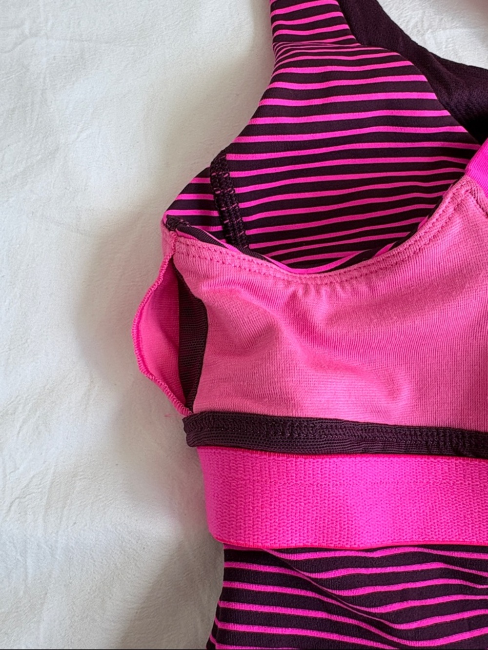 lululemon Pink and Black Striped Tank Top - Picture 7 of 7
